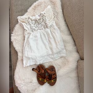 Zara White Eyelet toddler Dress